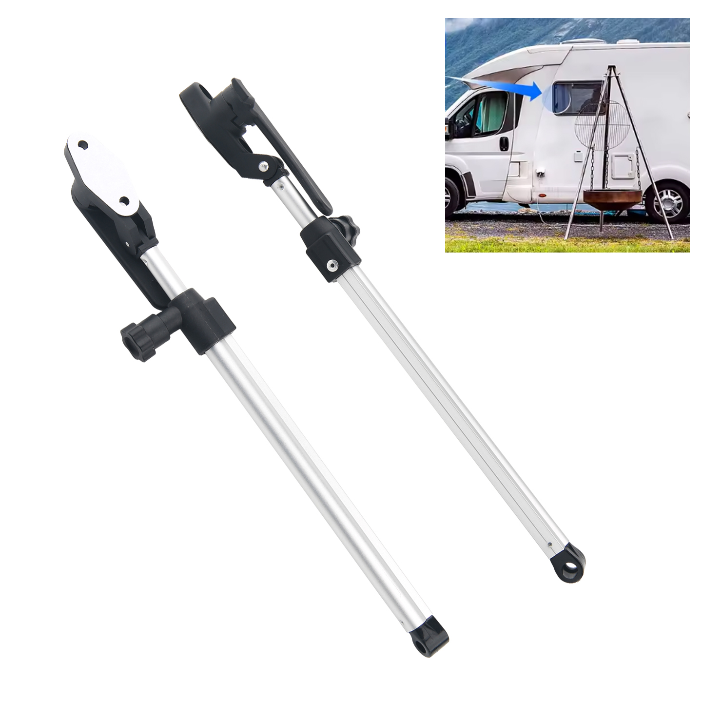 Window Lock Bar - 2 Buah Batang Penyangga Jendela RV