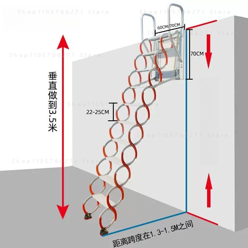 Tangga Teleskopik Loteng Lipat - Fire Escape Ladder ulasan dan harga