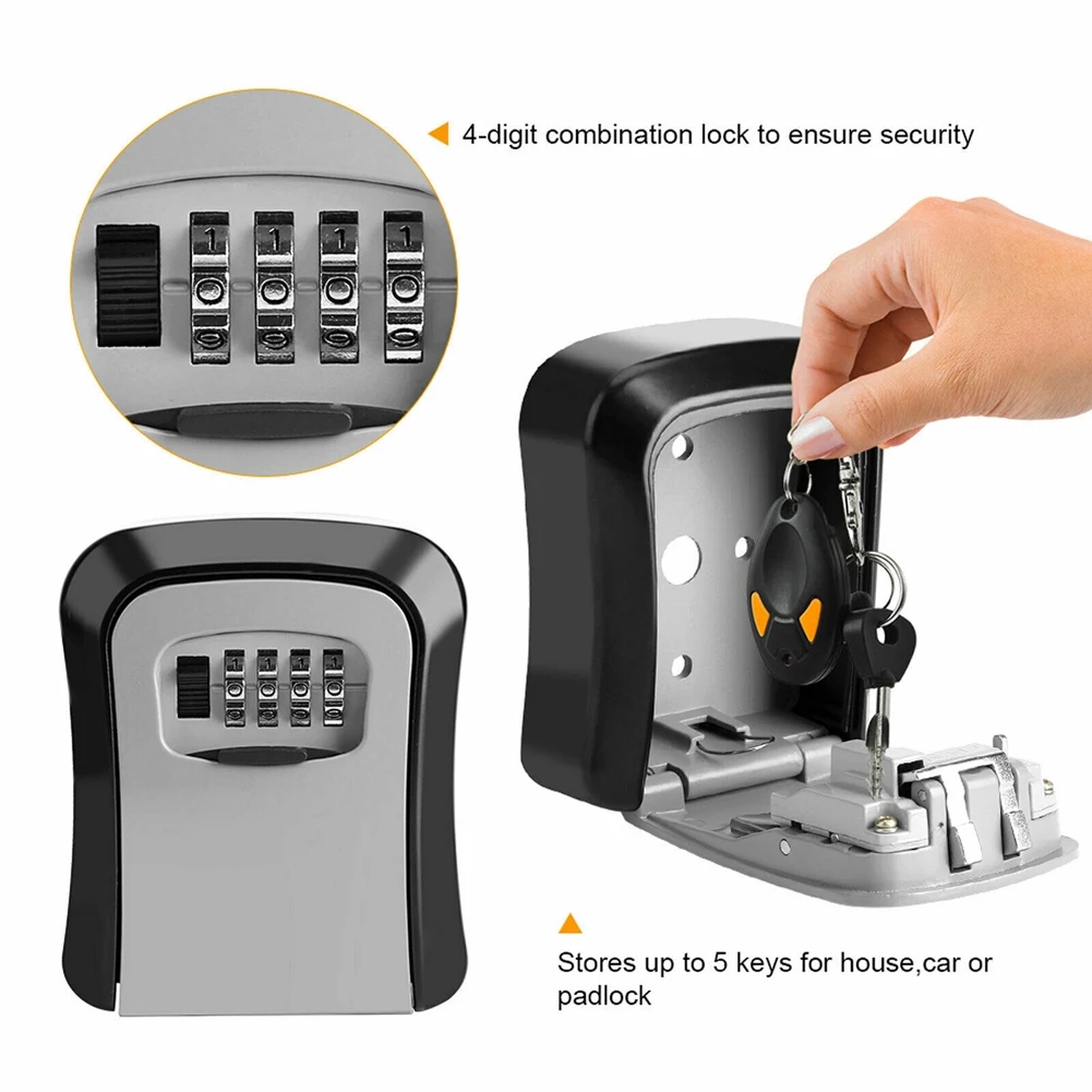 Kotak kunci pasang dinding, 4  - Lockbox Key Secure ulasan dan harga